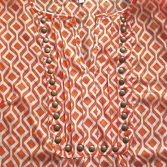 41 Hawthorn orange pattern blouse - Picture 3 of 7